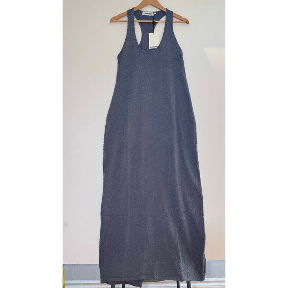 Rumored Cloud Nine Maxi Tank Dress Soft Cozy Lounge Spa Beach Small Blue Gray - Picture 1 of 13